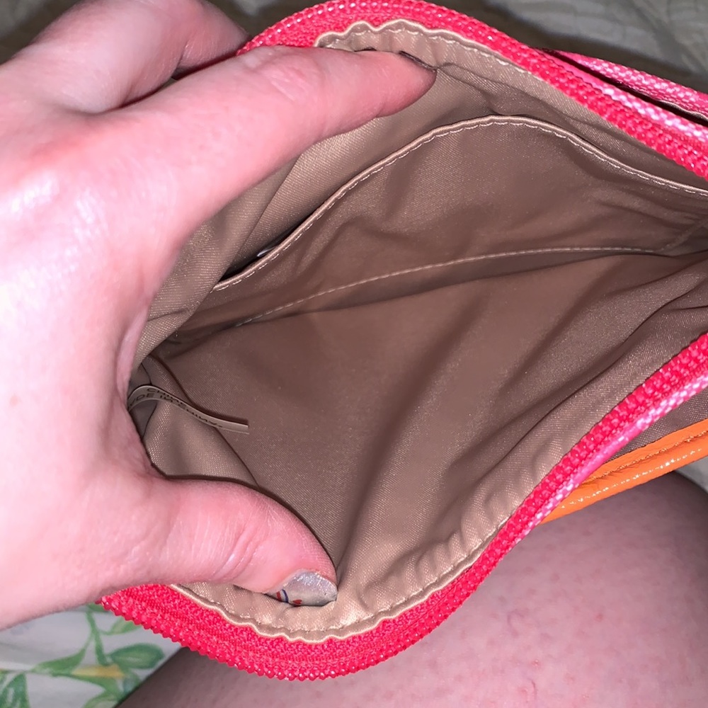 Coach small crossbody pink and orange leather - Picture 6 of 7